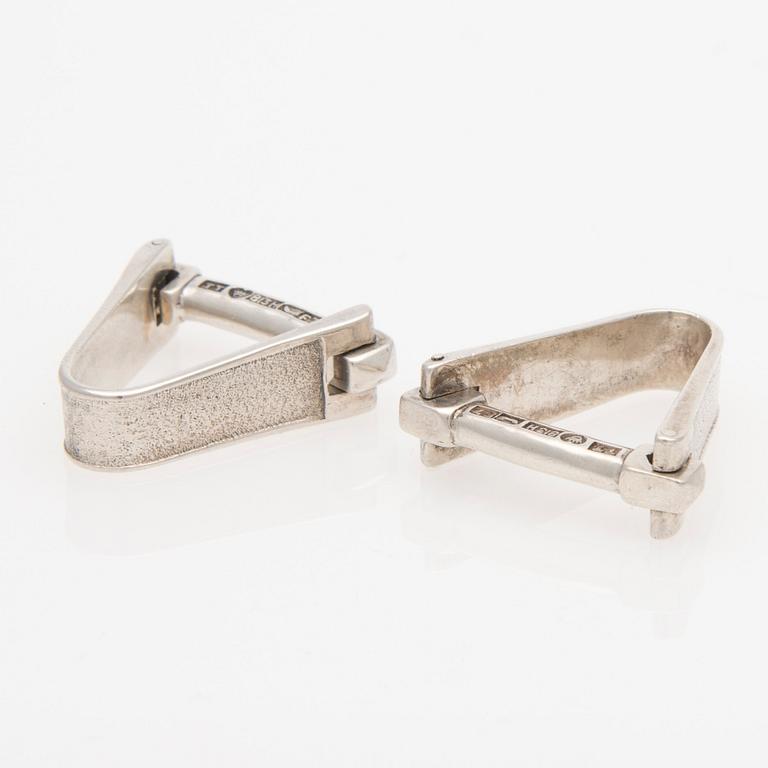 MANSCHETTKNAPPAR, silver, Torbjörn Tillander, Helsingfors 1959.