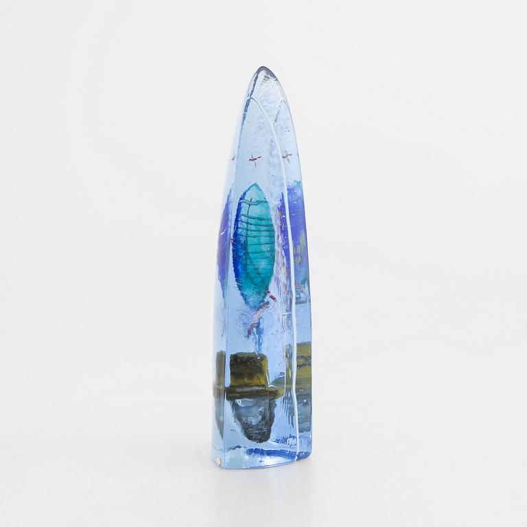 Bertil Vallien, a signed glass sculpture Kosta Boda.