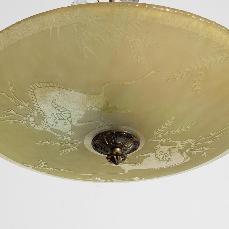 Taklampa, 1930-40-tal.