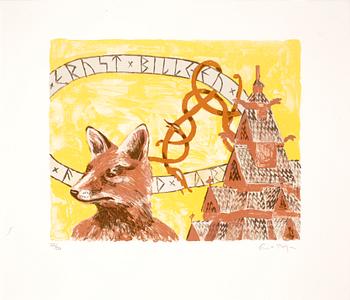 Ernst Billgren · ERNST BILLGREN, litografi, sign o numr 322/330.