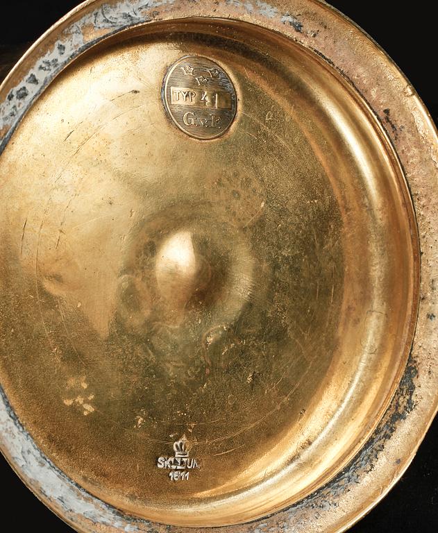 KARBIDLAMPA, typ 41, mässing, Skultuna bruk, 1900-talets början.