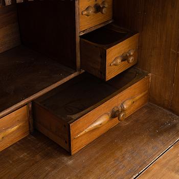 A painted secretaire, mid 19th Century.