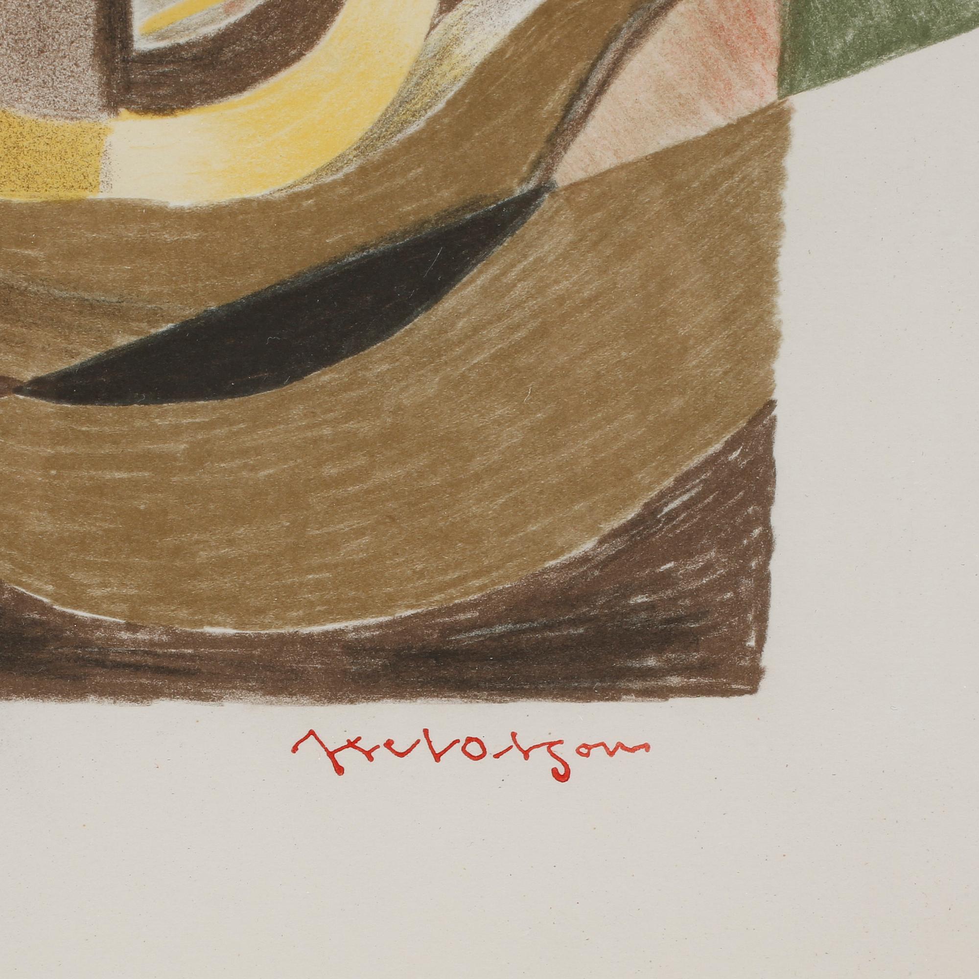 AXEL OLSON, färglitografi, numrerad 117/360, tryckt signatur.