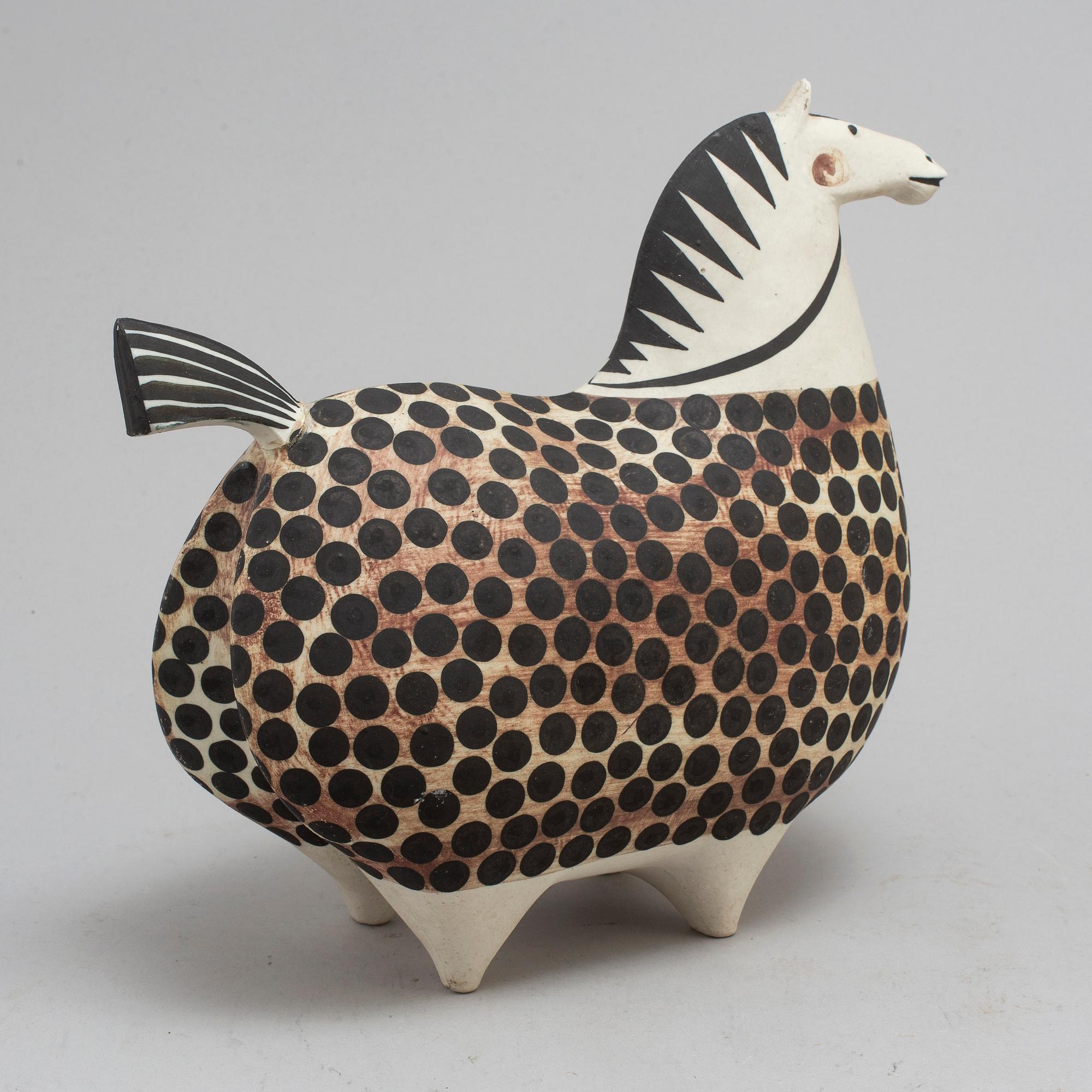 STIG LINDBERG, a 'Springare' horse stoneware figurine from