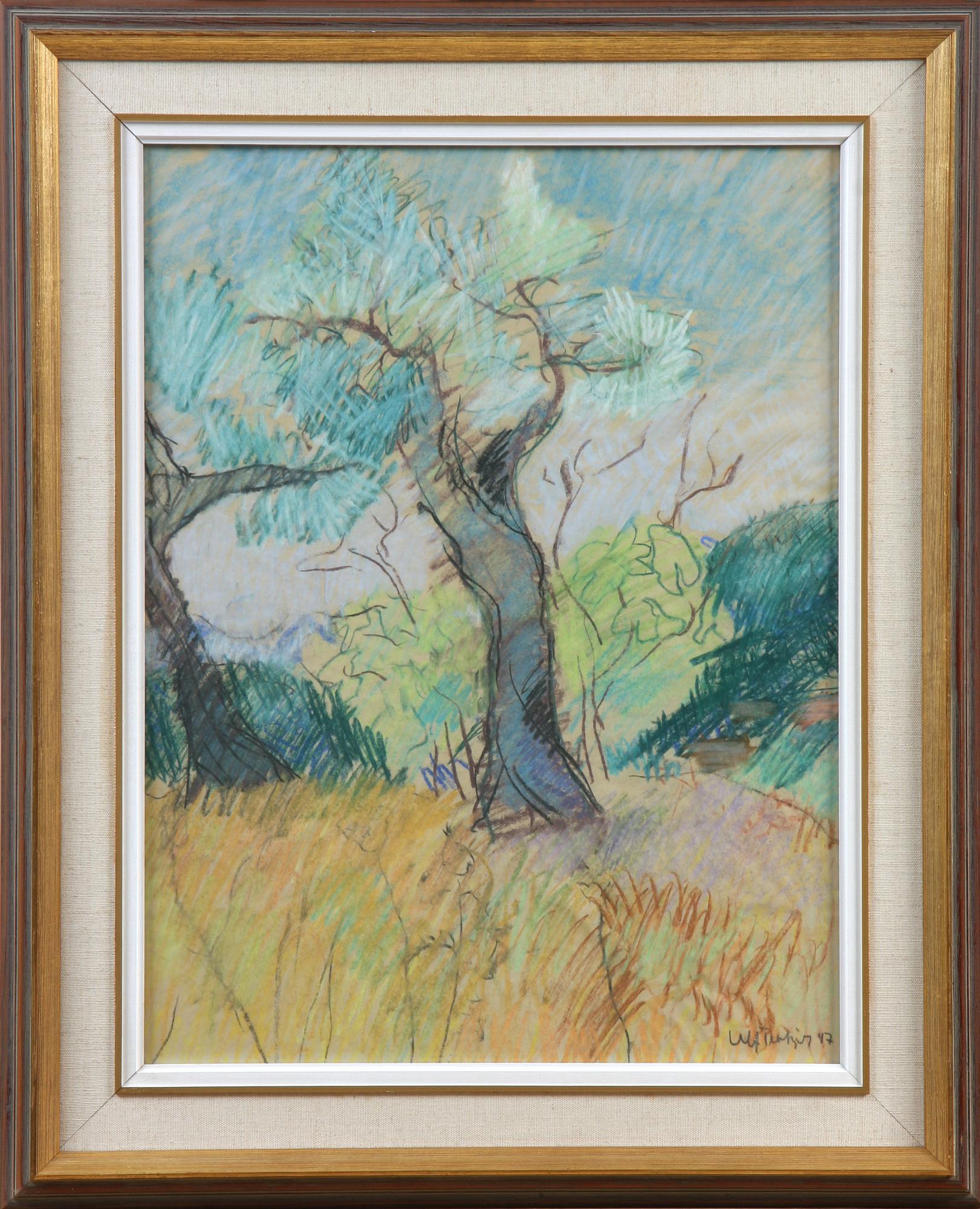 ULF TROTZIG, pastell, sign o dat -47.