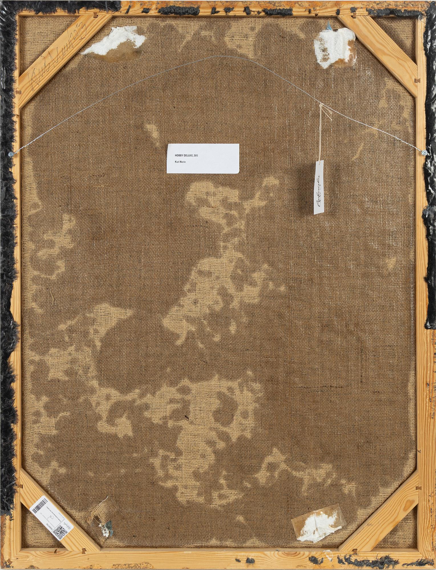 Karl Norin,  syntetic fur, wax, epoxy and wood, signed and dated 2013 on verso.