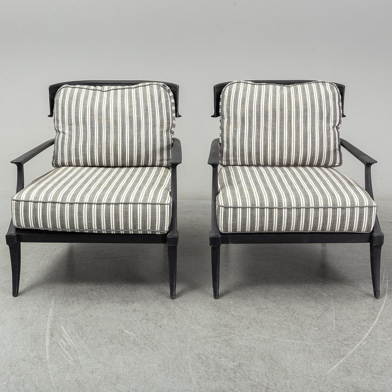 A pair of Restoration Hardware easy chairs, 21st Century.