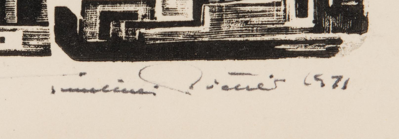 Tuulikki Pietilä, woodcut, signed and dated 1971, numbered 240/325 tpl'a.