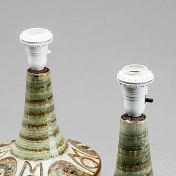 TWO DANISH TABLE LAMPS.