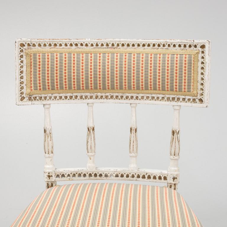 Stolar, ett par, Sengustavianska, 1700-talets slut.