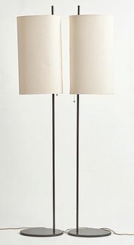 Arne Jacobsen, a pair of "Royal" floor lights, Louis Poulsen, Denmark, probably 1960's.