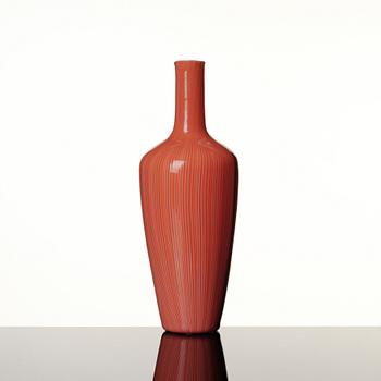 Carlo Scarpa, a 'Tessuto velato' glass vase, Venini, Murano, Italy 1950-60s.