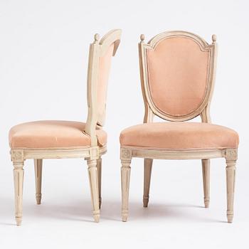 A set of six Gustavian chairs by E. Öhrmark (master 1777-1813).