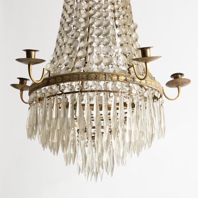 Ljuskrona, gustaviansk stil, tidigt 1900-tal.