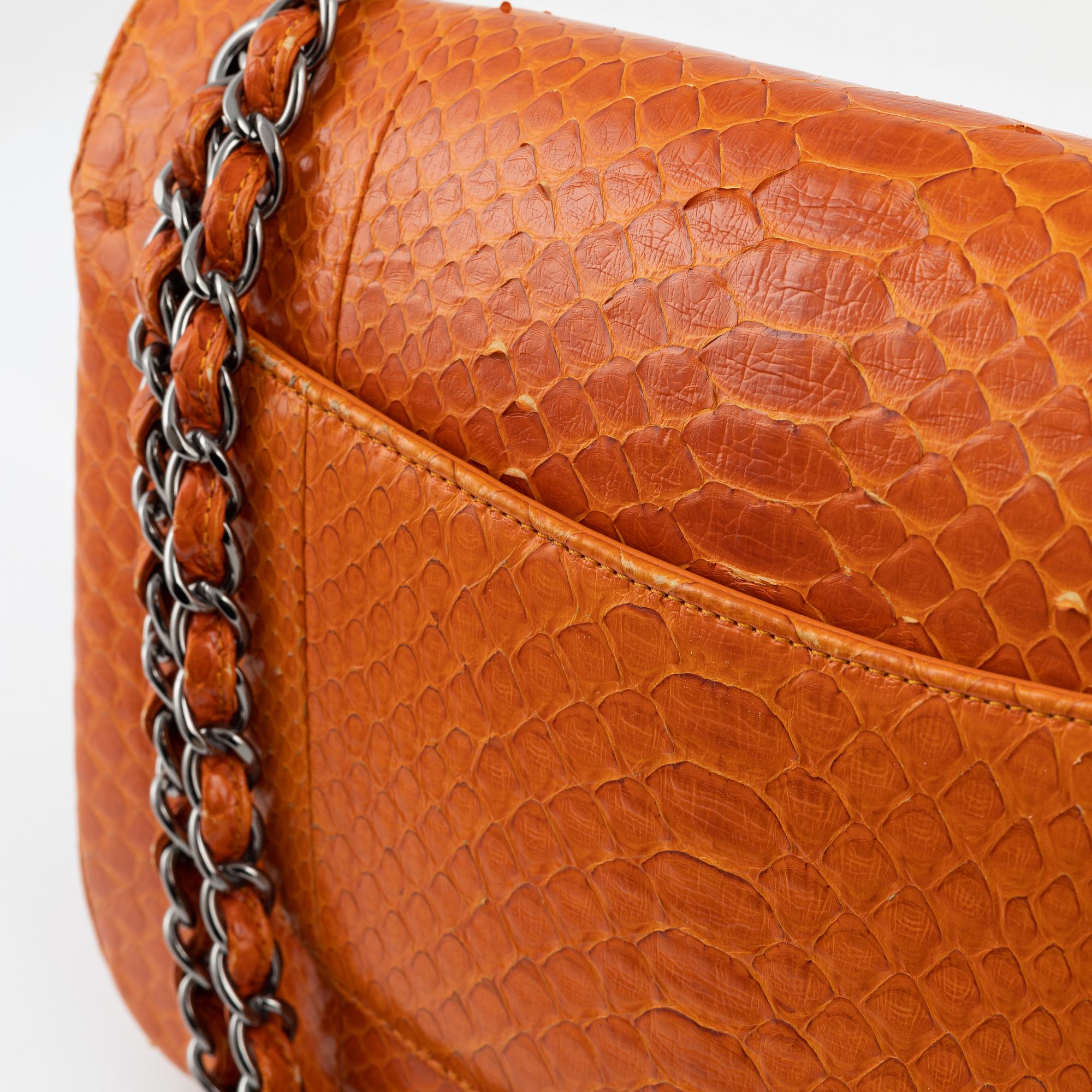 Chanel, "Python Jumbo Double Flap Bag", 2014.