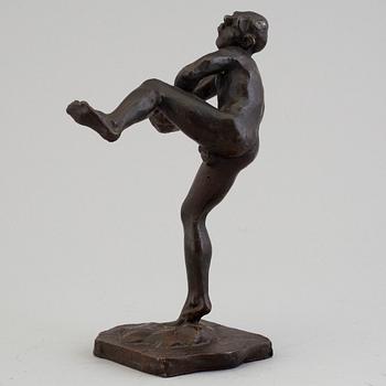 JEAN RENÉ GAUGUIN, a bronze sculpture, Dancing accordionist (c.1915/20), signed.