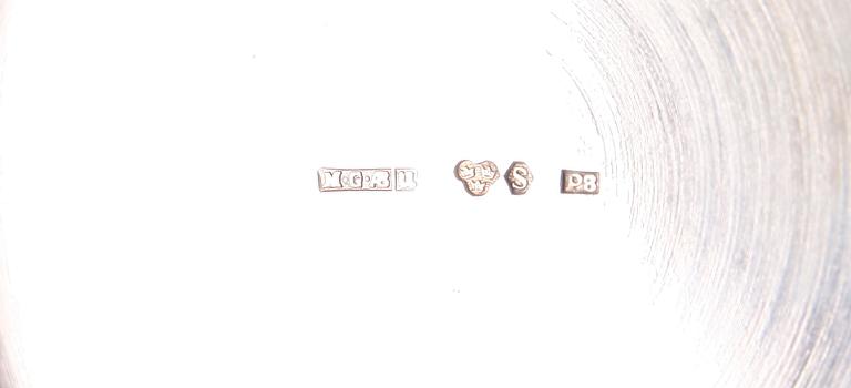 PARTI SILVER, 3 delar, samt SOCKERSKÅL, nysilver.