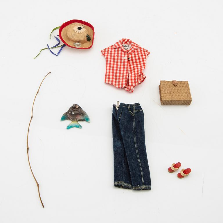 Barbie och Ken, dockor 2 st. samt kläder, vintage,"Barbie Bubblecut" Mattel 1961/62. "Ken" Mattel 1961/62.