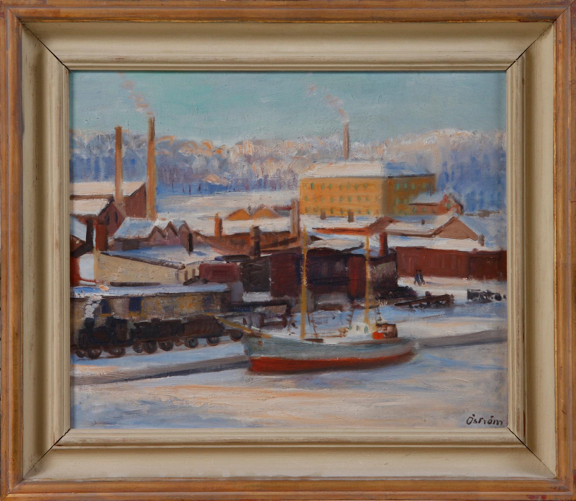 ÖSTRÖM, FOLKE, olja på pannå, sign.