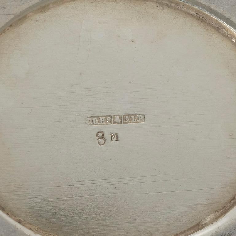 Sylvia Stave, a three-piece coffee service, C.G.Hallberg, Sweden, the model designed in 1930.