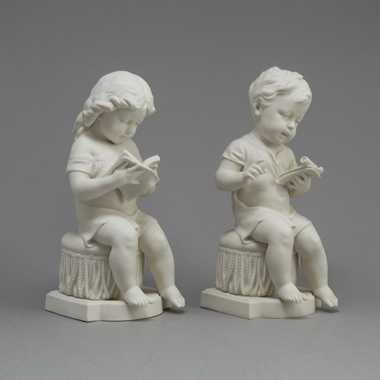 TWO PARIAN FIGURES, Gustafsberg 1911.