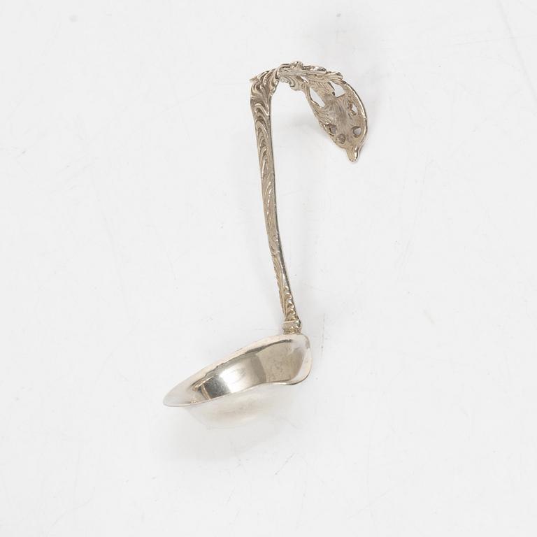 Sauce boat, silver, Rococo style, Swedish import mark, first half of the 20th century.