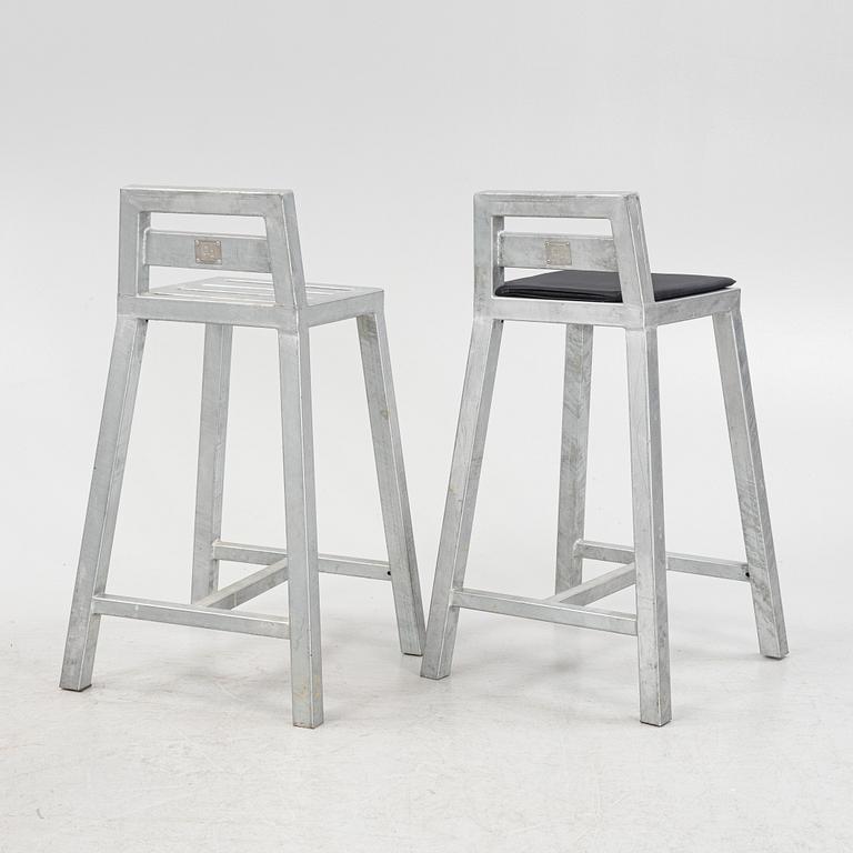 6 galvanized barstools by A2 living.