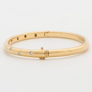 TIFFANY & Co, armring med briljantslipade diamanter ca 0.20 ct.