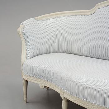 Soffa, 1700-talets slut, Gustaviansk.