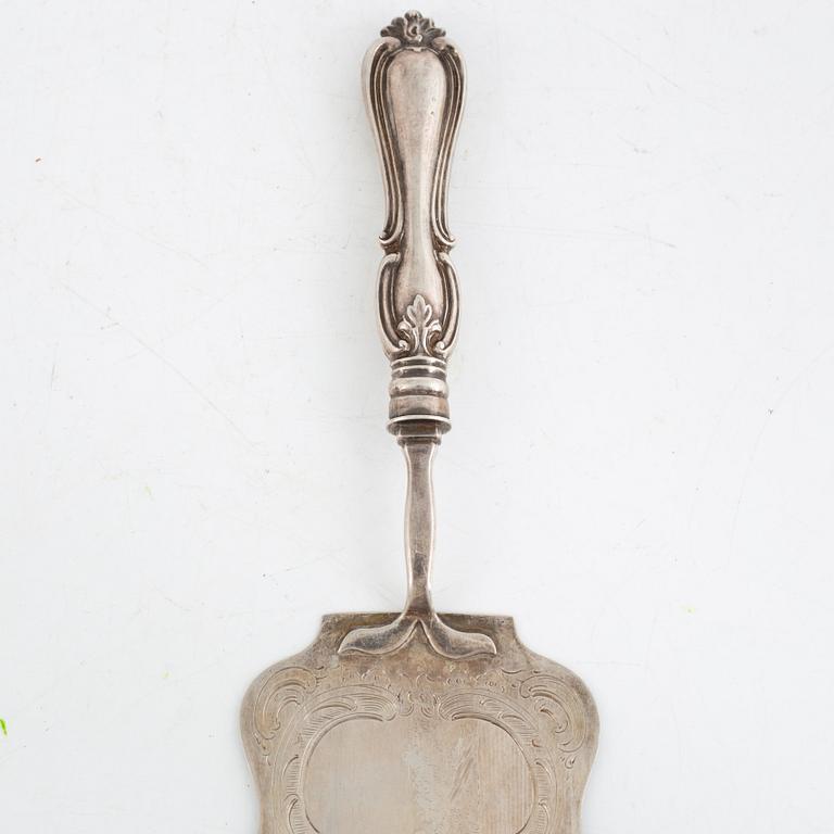 A Swedish Silver Cake Server, mark of Christopher Creutz, Stockholm 1861.