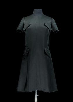 1512. An early 1960s black silk cocktail dress by Märthaskolan.