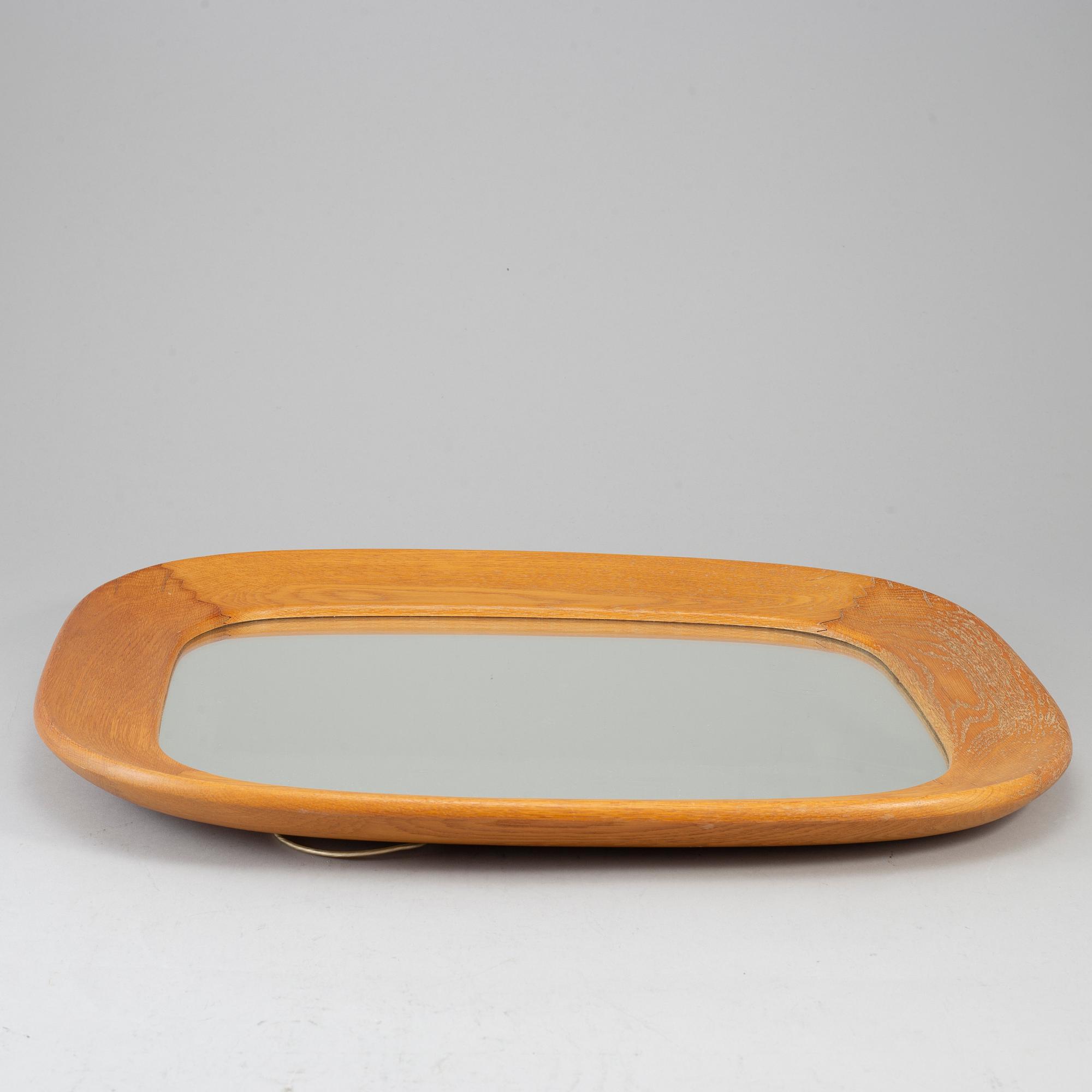 An oak mirror  Fröseke, AB Nybrofabriken, mid 20th Century.
