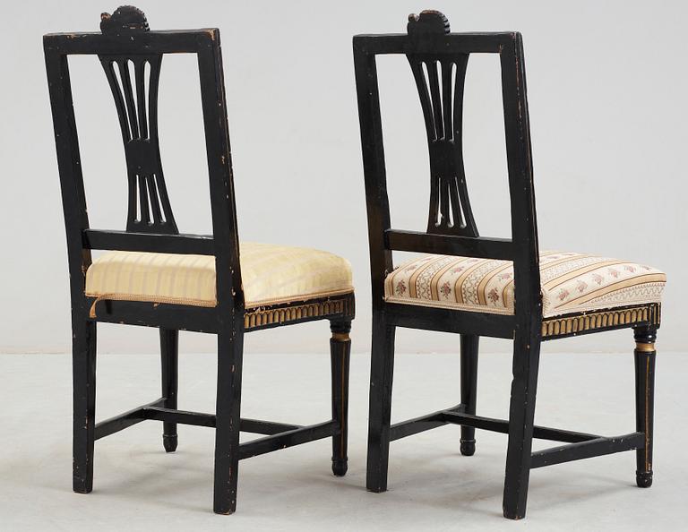 STOLAR, 2 st, Lindome, gustavianska, 1700/1800-tal.
