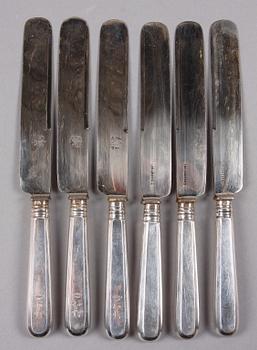 MATBESTICK, 12 st, silver, Ryssland sent 1800-tal.