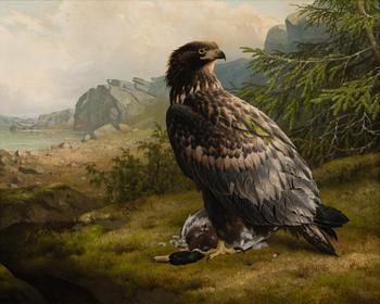 FERDINAND VON WRIGHT, EAGLE WITH PREY.