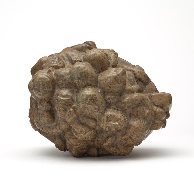 Åke Holm, skulptur, "Jona kastas i havet", Höganäs 1950-tal.