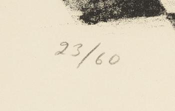 Lennart Jirlow, litografi, signerad och numrerad 23/60.