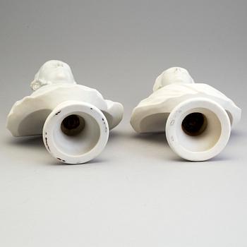 A PAIR OF PARIAN BUSTS, Gustafsberg, second half of the 19th century.