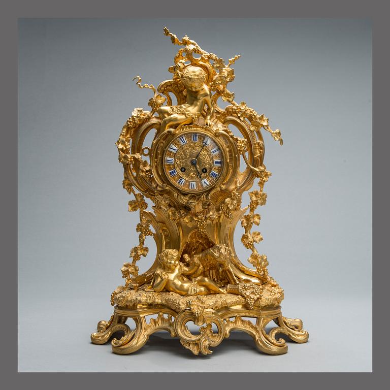 BORDSUR, förgylld brons, nyrokoko, 1800-tal.