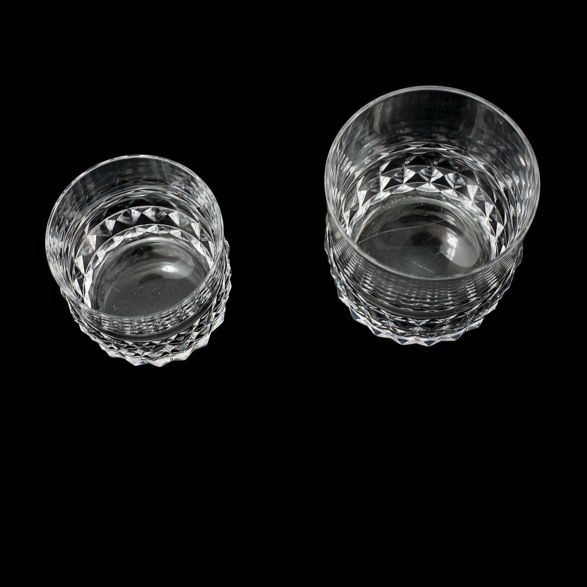 GLAS, 6+6 st, "Silvia", Ingeborg Lundin, Orrefors, 1900-talets andra hälft.