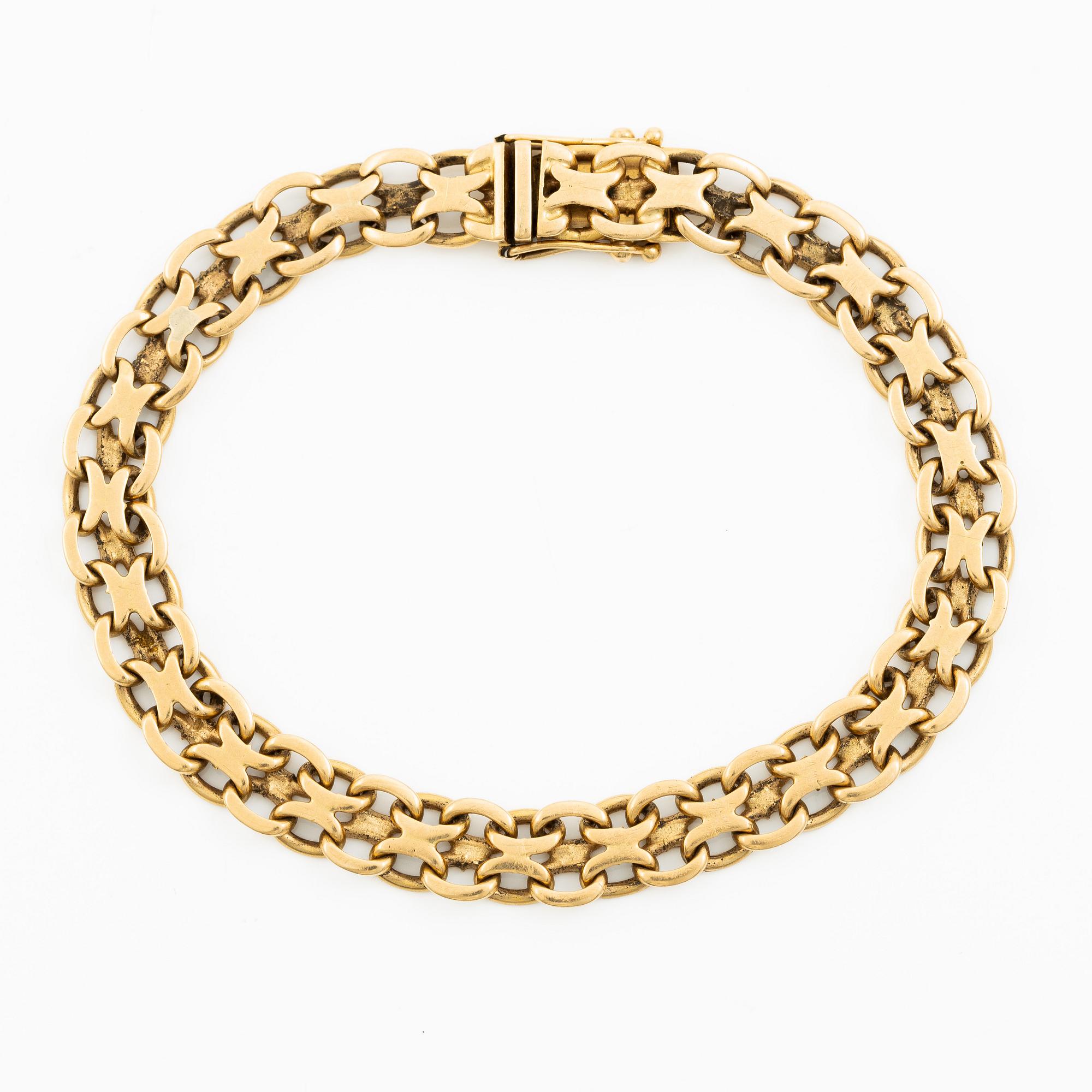 Bracelet, 18K gold, x-link.