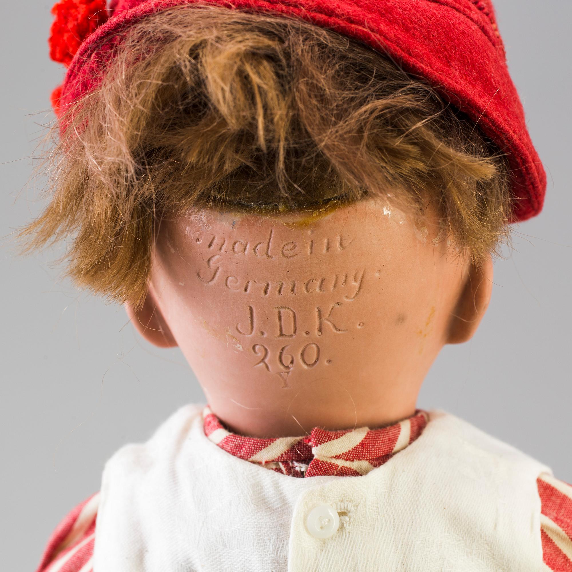 A bisque headed doll by Kästner JDK 260, Germany, 1916.