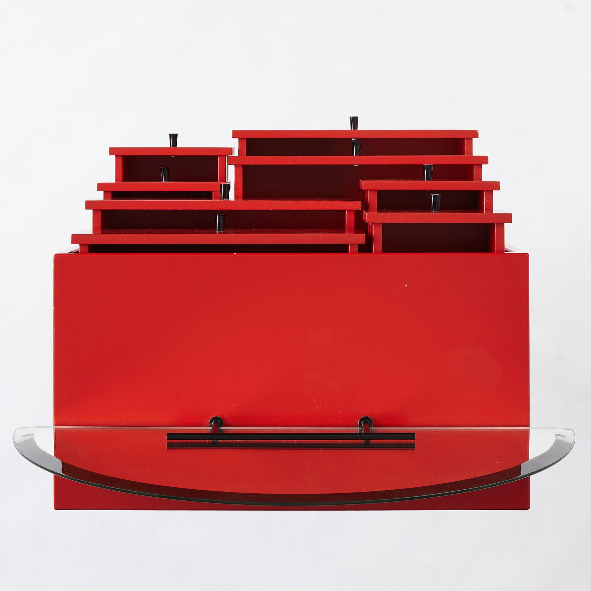 Kersti Sandin & Lars Bülow, a "Hommage Josef Frank" cabinet on stand, ed. 25/120, Karl Andersson & Söner, Sweden 1985.