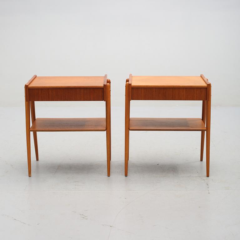 SÄNGBORD, ett par,Carlström & Co, 1960-tal.
