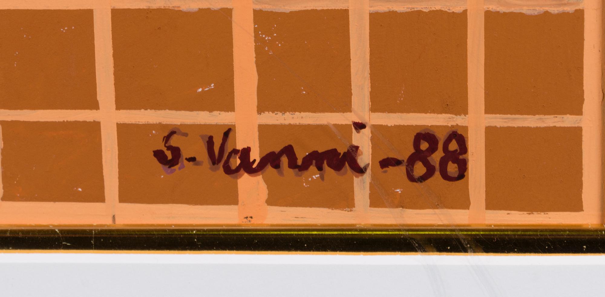 SAM VANNI, gouache, signed and dated -88.