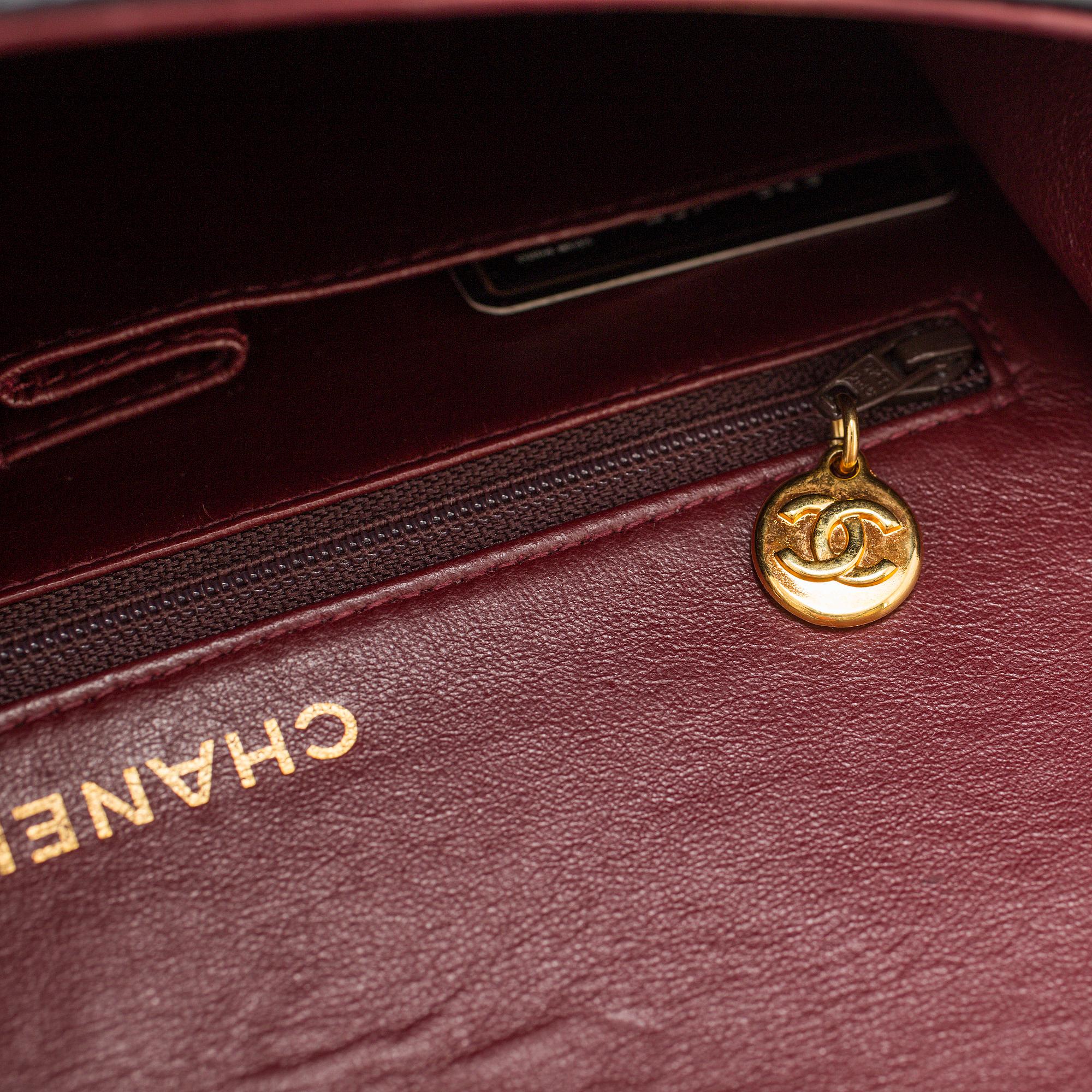 A "Double Flap bag" by Chanel.