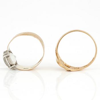 HÄNGE, KEDJA samt RINGAR, Sverige, 18K guld.