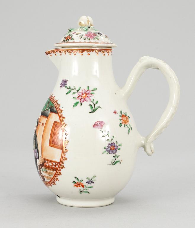 KAFFEKANNA, porslin. Qingdynastin, Qianlong (1736-95).
