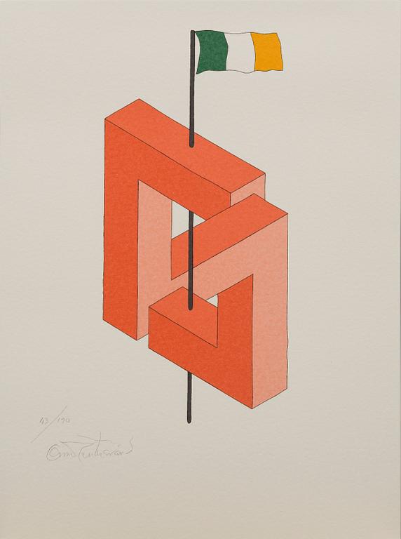 OSCAR REUTERSVÄRD, färglitografier 15 st i mapp signerade och numrerade 43/190.