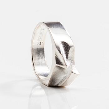 RING, sterling silver, "Bäck" Björn Weckström Lapponia 2006.